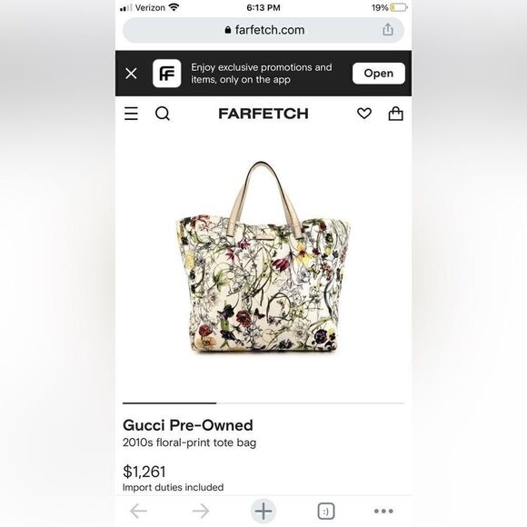 Gucci flora large tote   - Picture 15 of 17